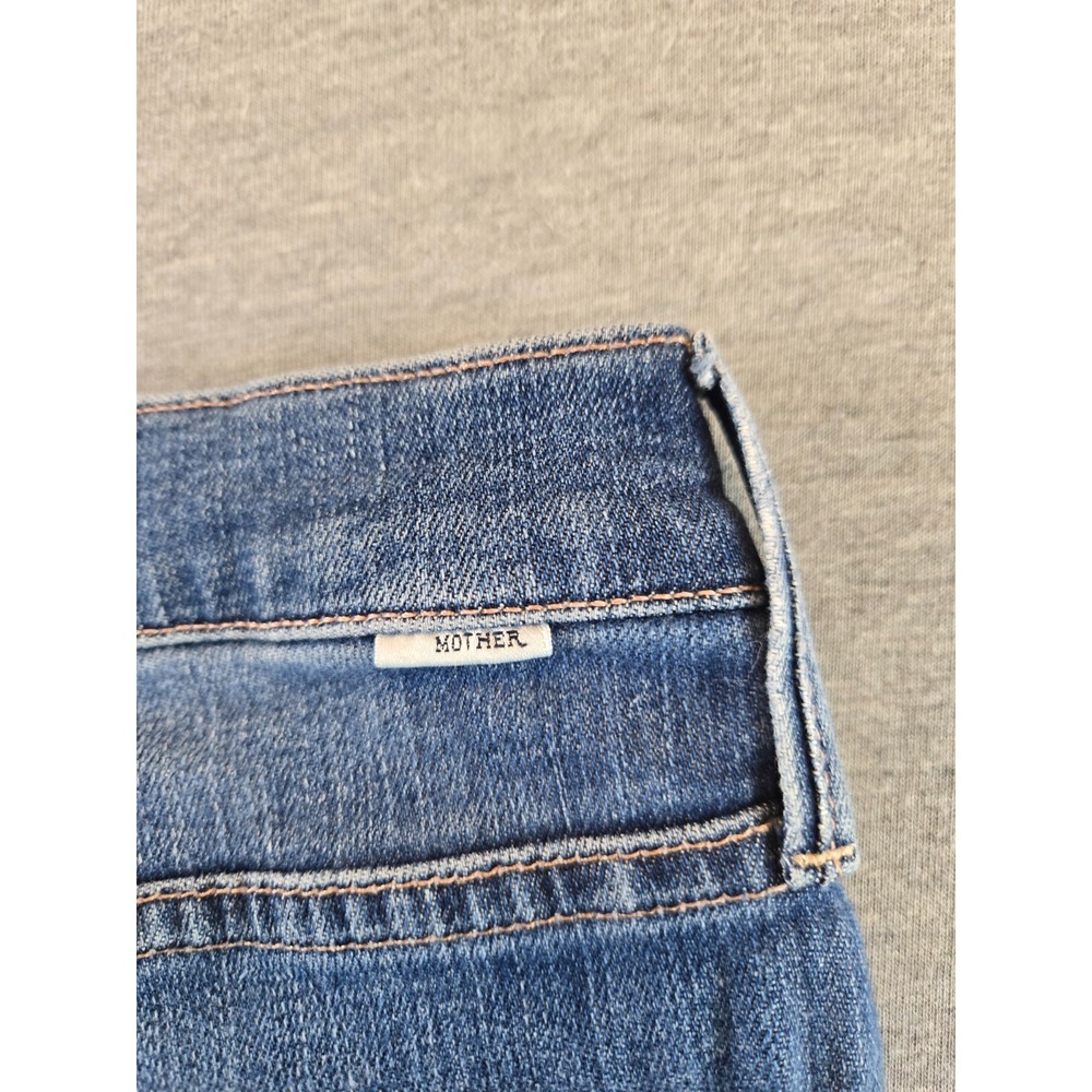 MOTHER JEANS Size 27 'The Stunner Zip Two Step Fray - Girl Crush' (Mid-Rise) - Picture 5 of 16